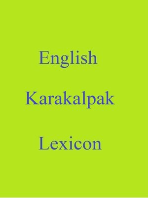 cover image of English Karakalpak Lexicon